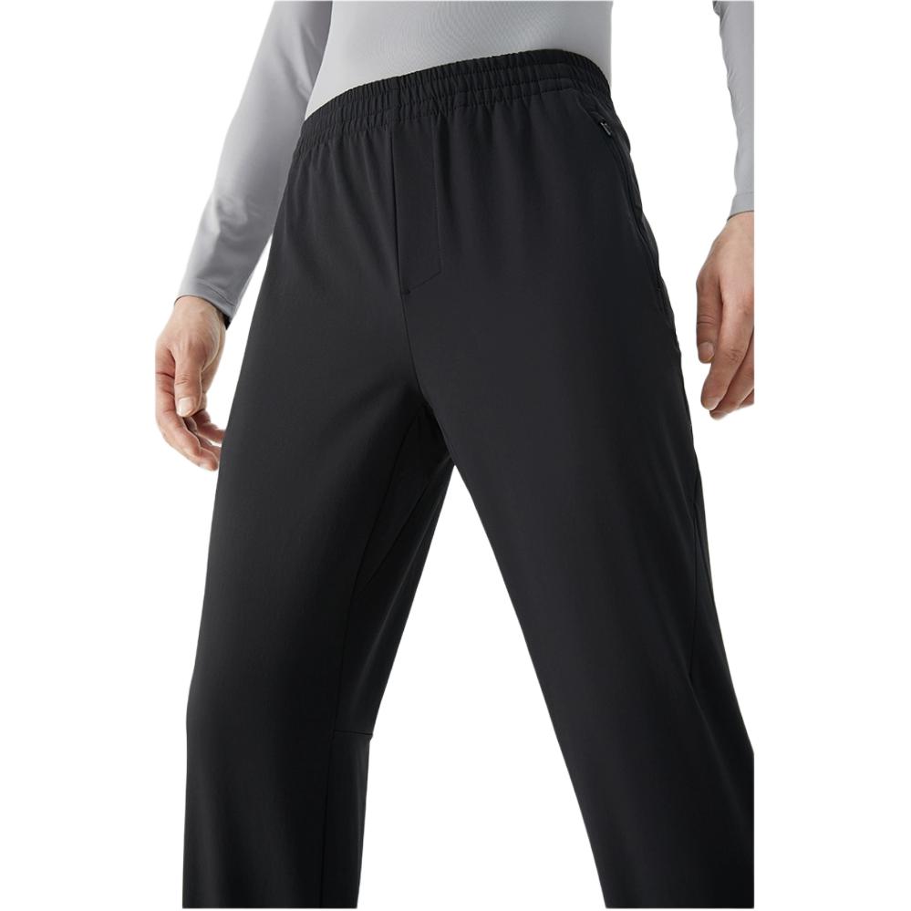 Anta Casual Simple Solid Color Straight Leg Breathable Letter Knit Sports Pants Men bottoms Green-Bean 152417502S-1