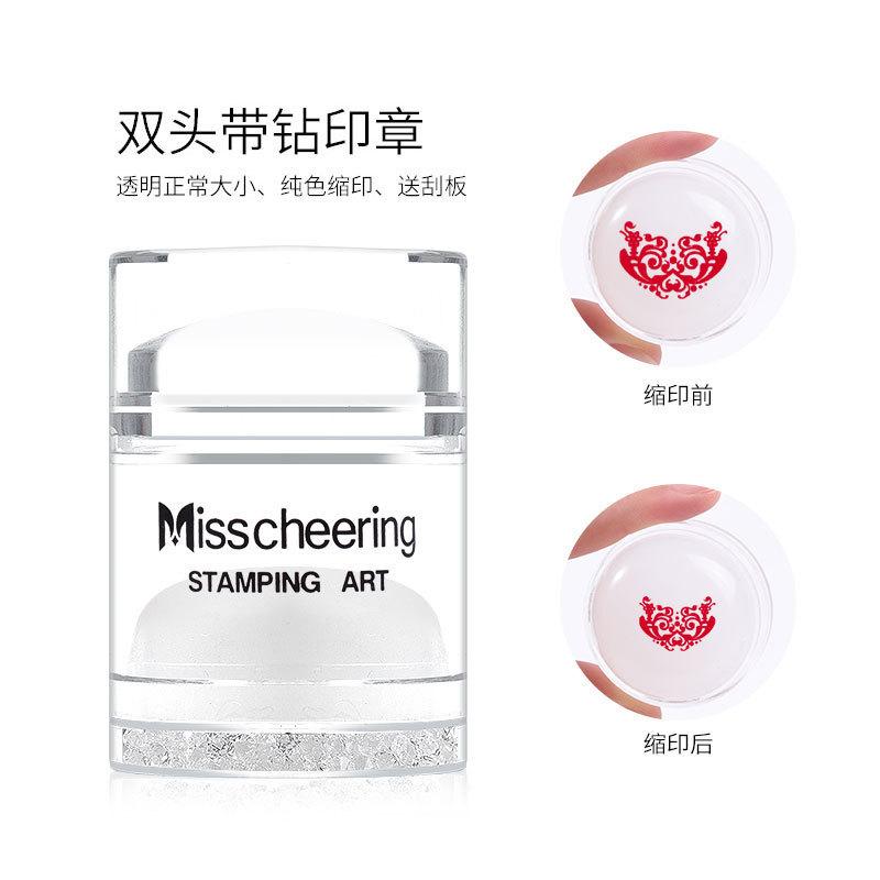 Nail Art Silicone Seal Laser Reduction Transparent Large Scraper Silicone Seal Head Nail Art Printing Collection