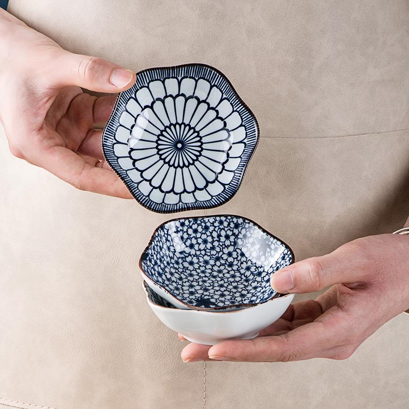 Porcelain Bowl & Plate Set - Blue & White Gift Set for Home, Creative Company Opening, Souvenir