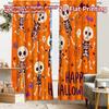 2pcs, 2D FLAT PRINTING Curtains (Without Rod) Halloween Fun Chic Print Curtains Festival Versatile Fabric Curtains Decorations