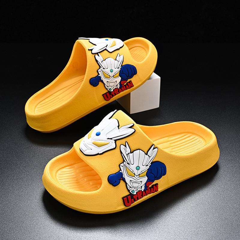 Comfortable Boys Summer Slippers For Kids With Cartoon Superhero Design In Multiple Colors And Sizes