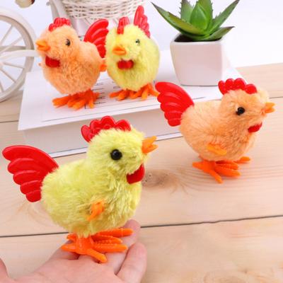 Brinquedo de Pelúcia Mecânico de Corda Interessante Movimento Realista Frango de Plástico Brinquedo de Pelúcia Boneca para Crianças