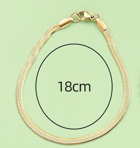 CARLIDANA New Style Three Layering Bracelets Dainty Simple Rope Chain Wear Stainless Steel No Fade Jewelry
