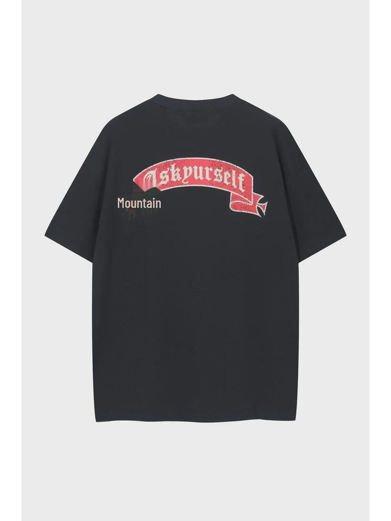 ASK ASKYURSELF Logo Printed Cotton Double Yarn T-Shirt