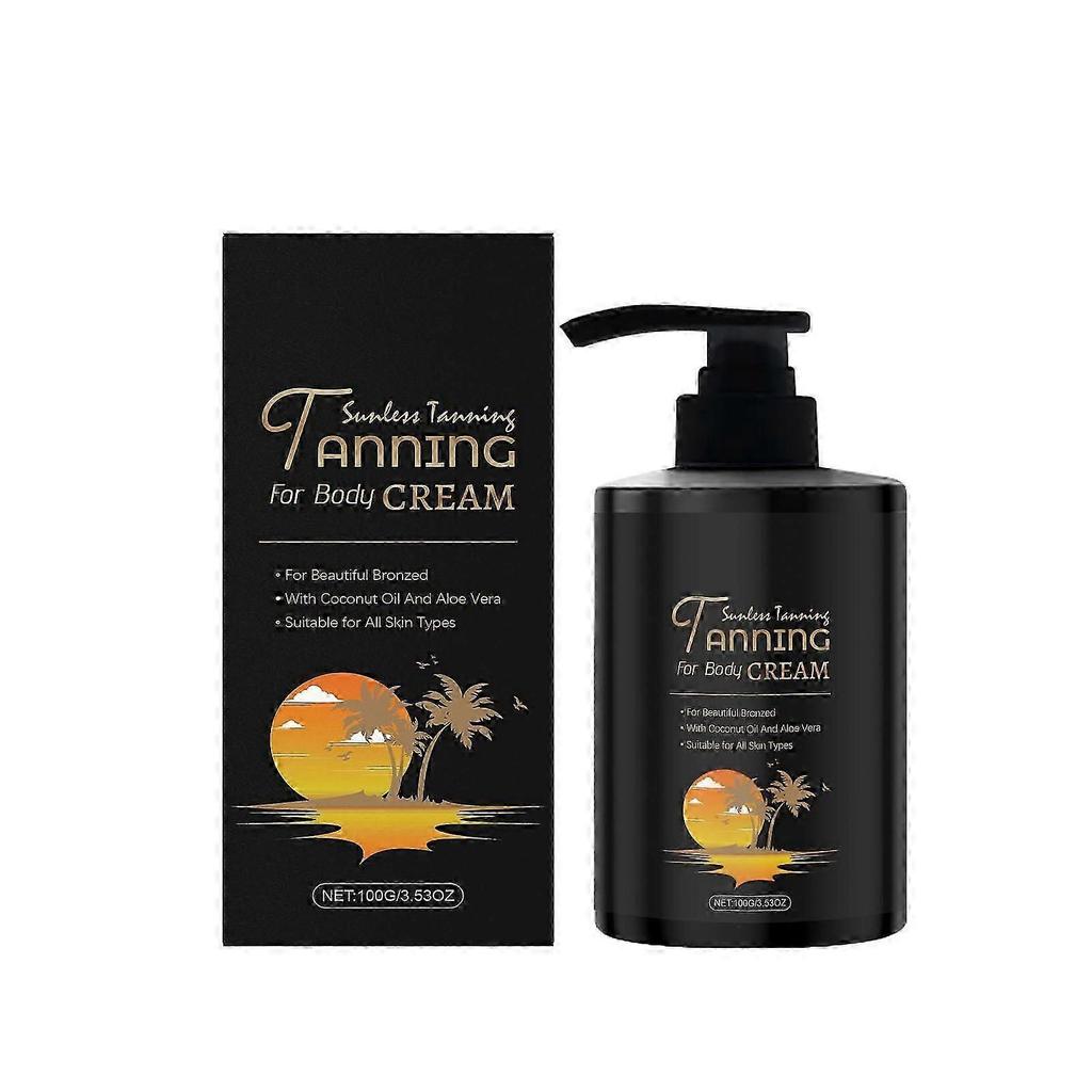 Body Tanning Cream Bronzer Body Lotion Wheats Skin Care Cream Sunless Tanning Lotion Sunscreen Cream 100g