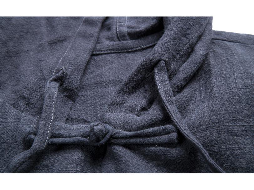 Men's Retro Linen Hooded Jacket: 2021 Autumn/Winter Chinese Style with Frog Buttons