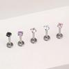 1 Stück G23 Titan Piercing CZ Stein Innen Gewinde Labret Monroe Lippenring Tragus Nagel Helix Ohrstecker 16G 18G Körperschmuck