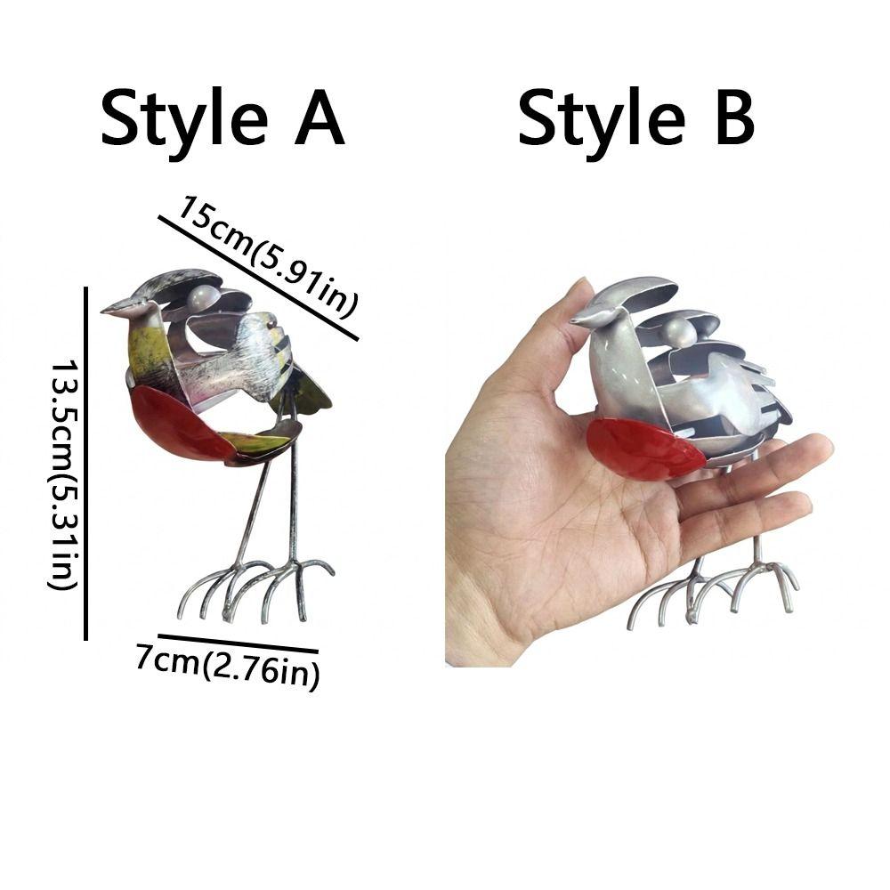 Handmade Scrap Metal Bird Statue Eco-friendly Recycled Bird Ornament Bird Art Figurine  Home Decor