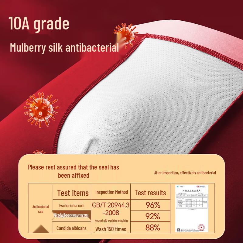 Nanjiren Men's Lucky Red Cotton Antibacterial Boxer Briefs Gift Set