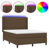 VidaXL Sommier à Lattes de Lit avec Matelas et LED, Lit Rembourré, Lit Double, Lit Adulte de Chambre à Coucher Intérieur, 3138480