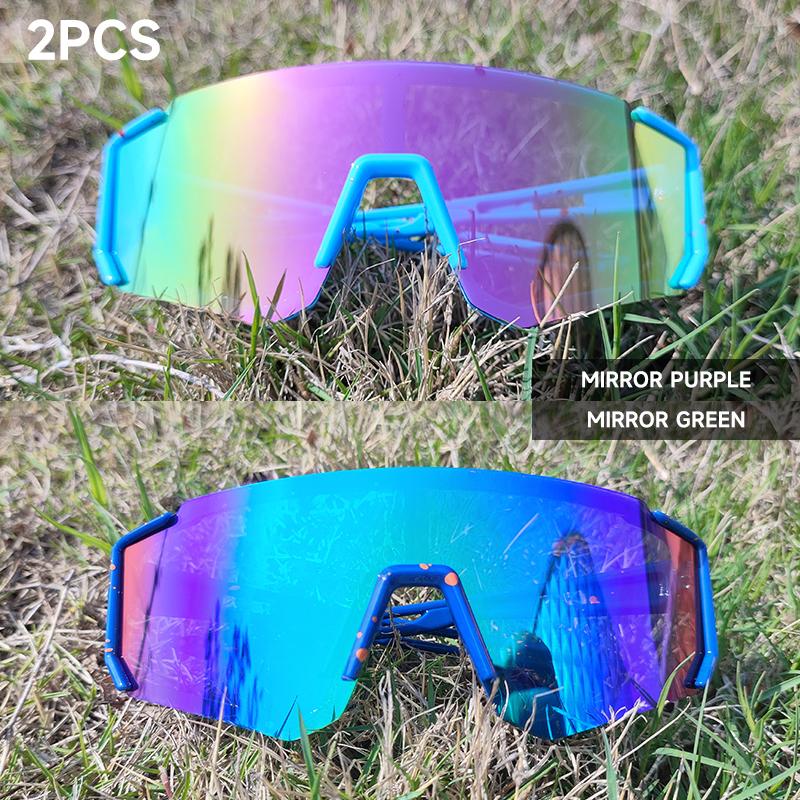 1PCS 2PCS Kids Sunglasses UV400 Protection for Boys Girls 6-12 Years Old Outdoor Riding Glasses Mirror Lens
