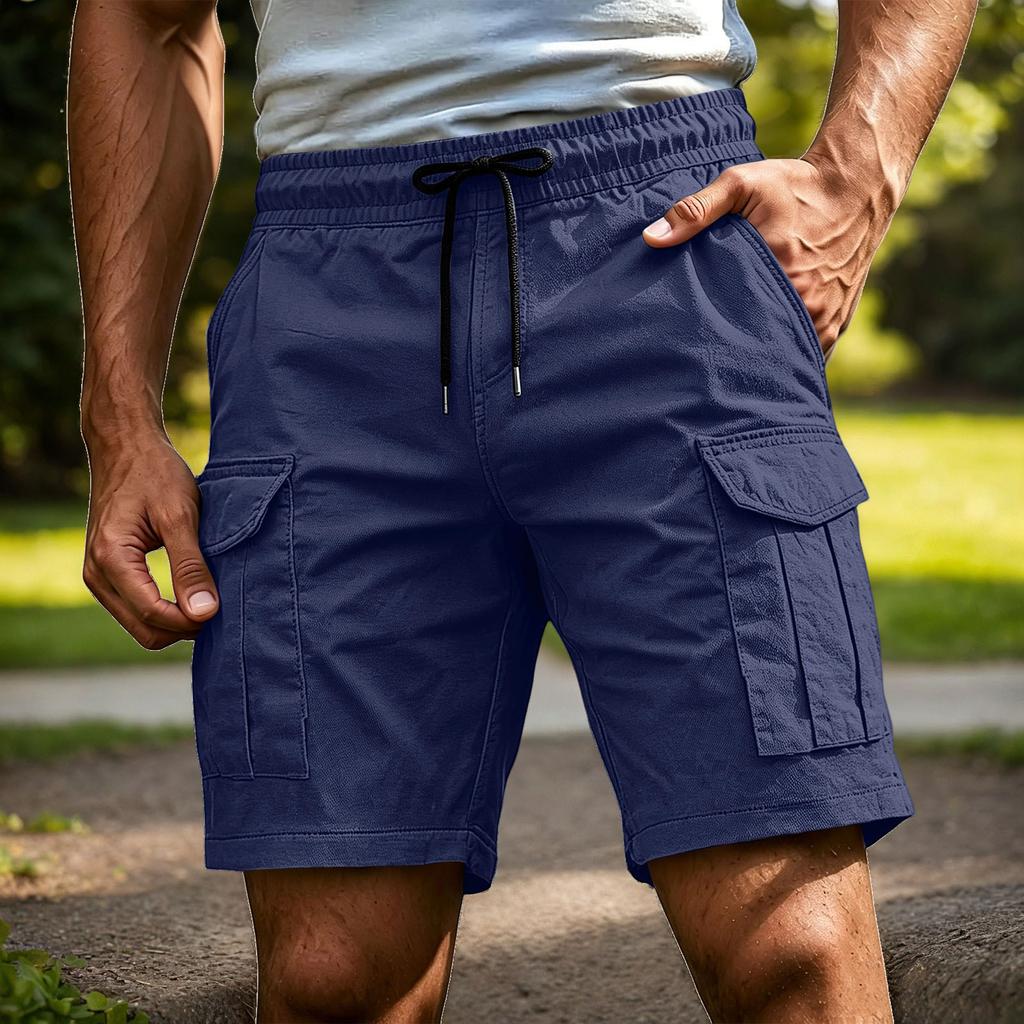 Mens Shorts Casual Lightweight Drawstring Cargo Design Mens Athletic Shorts for Outdoor and Gym Shorts Men