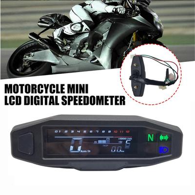 0-1200 ot./min. Digitální LCD měřič rychlosti motocyklu Mini měřič kilometrů Univerzální rychloměr