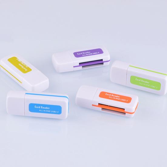 Kartenleser 4-in-1 Multiport mit TF M2 MS Kartensteckplatz High-Speed Tragbarer Speicherkartenleser für Computer