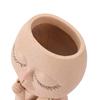 Face Planter Pots Head Planter Face Flower Pot Head Planter for Indoor Outdoor Plants with Drainage Hole Closed Eyes