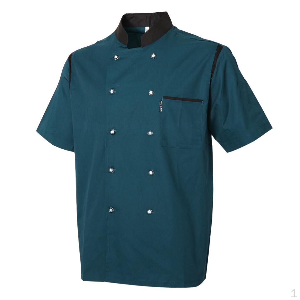 

for Men with Style, Short Sleeve, Breathable in General Food Personnel M