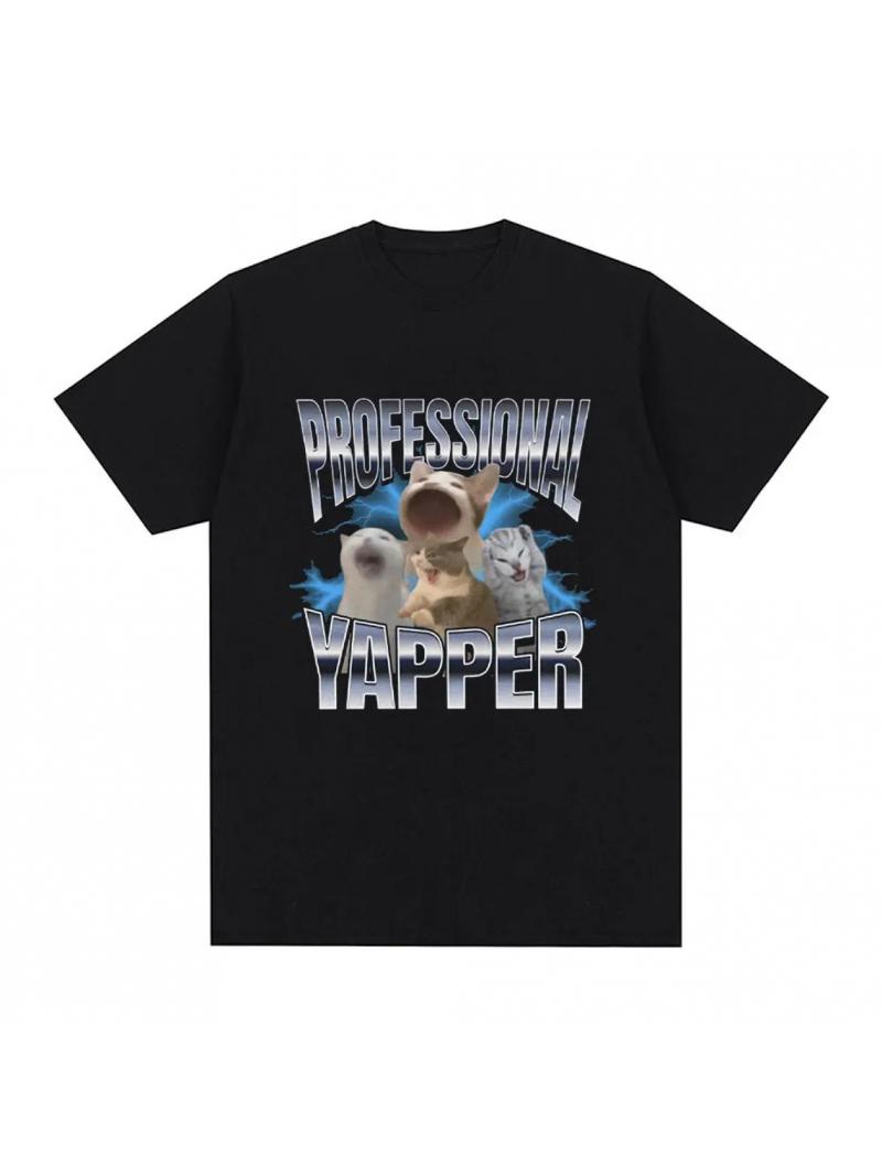 

Funny cat meme Tshirt with professional talkative slogan and talkative cat design suitable for meme enthusiasts S