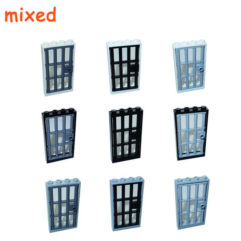 Non-Toxic Railing Stair Barrier Ladder Guard Bar Castle Garden Farm Military Building Block Moc Part Fence City Accessories Assemble Brick