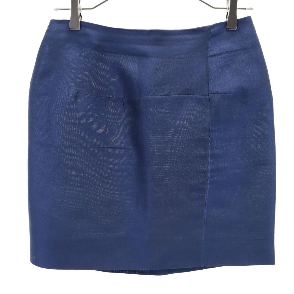 MARNI Made in Italy Silk Blend Mini length Tight Skirt 40 Navy Women Used