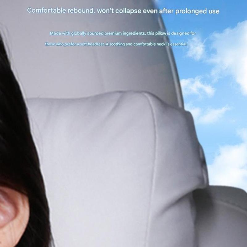 Headrest / Lumbar Cushion For 3 Y Car Interior Cushion Support Make Of Polyester Fabric White/Black