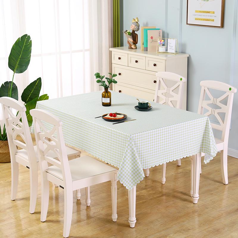 מפת שולחן משובצת PVC עמידה למים: משטח שולחן עמיד בפני כוויות, רחיץ, עמיד בשמן ולכלוך עבור שולחנות קפה ומעונות.