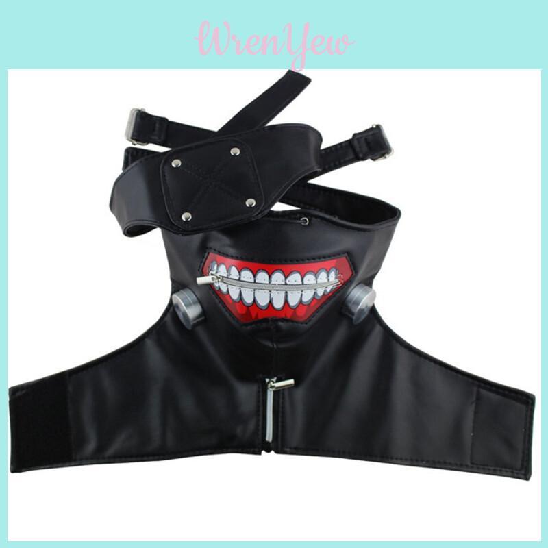 Tokyo Ghoul Kaneki Ken Reißverschlussmaske für Cosplay und Halloween-Partys, verstellbare Größe!