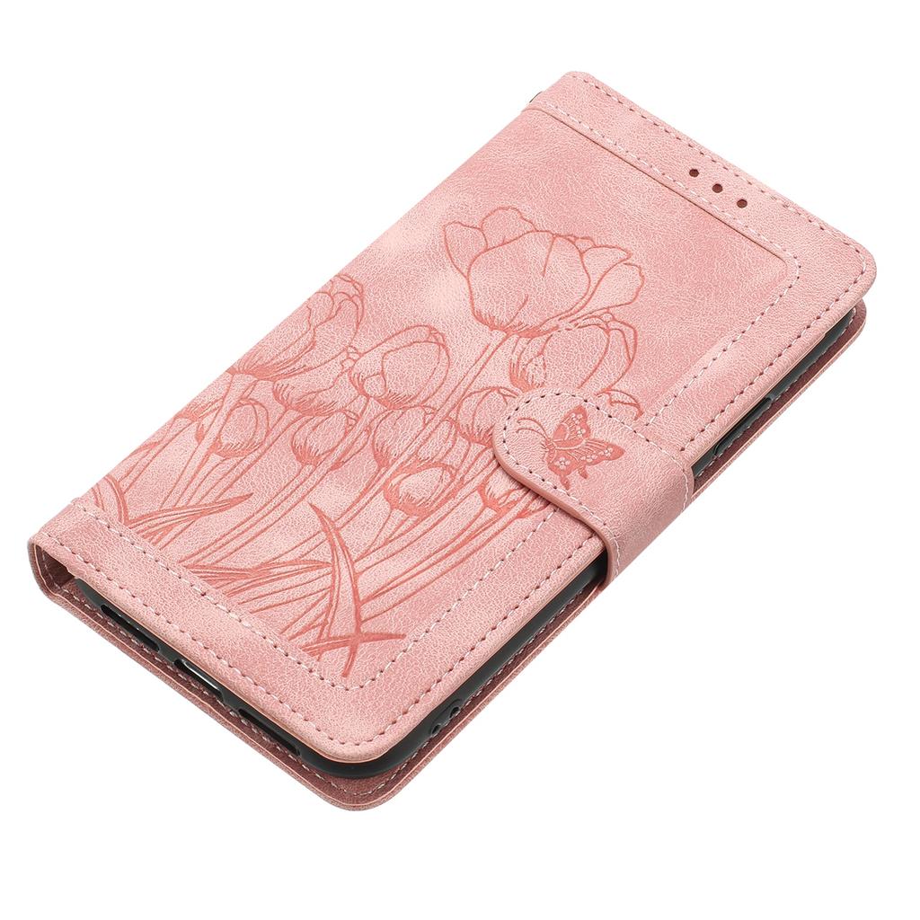 Pro Oppo Reno14 5G (Globální) Pouzdro Tulip Kožený Kryt na Telefon s 5 Přihrádkami na Karty Peněženka