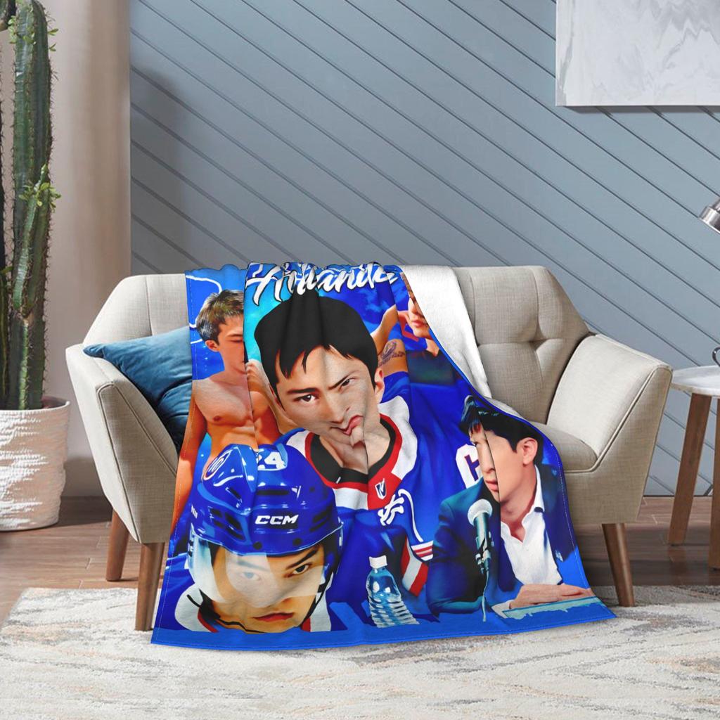 Shane Hollander Knitted Blanket Velvet Heated Rivalry Soft Throw Blankets for Car Sofa Couch Bed Rug
