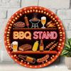 RetroStyle Neon Light Bar Metal Sign  Colorful Beverage Bottle Design  Round Aluminum Plaque  Perfect for Beach Villa