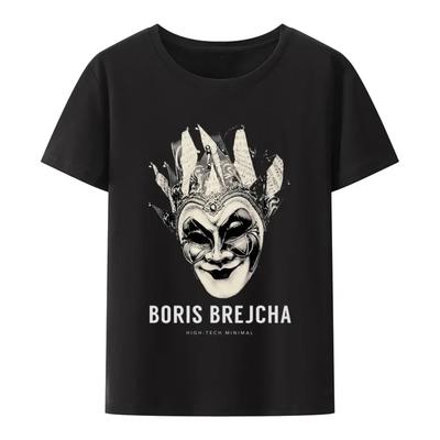 Pánske Hip-hop Letná Móda T Hipster Krátky Rukáv Top Bežný Cool Krátke Pánske Tričko Boris Brejcha DJ Maska Tričko harajuku - M...