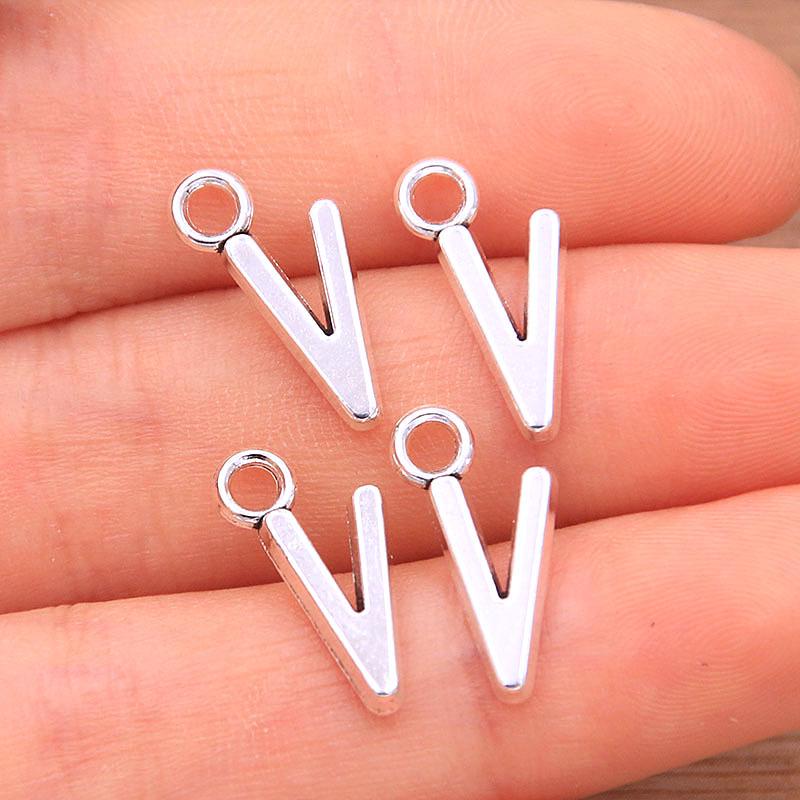 Zinc Alloy Alphabet Charms: 2 Colors, 26 Letter Pendants for Jewelry, Handbag, and Mobile Phone Accessories