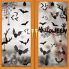Static Halloween Stickers Black Scary Sticker Creative Spider Bat Decals  Smooth Surface