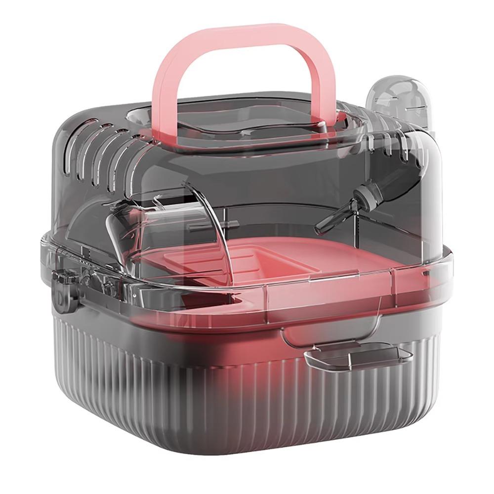 

Прозрачная переноска-клетка Портативная клетка для шиншиллы Новая переноска Товары для питомцев Хомяк Птица розовый