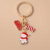 New Christmas Tree Keychain Women Girls Snowman Santa Claus Key Ring Pendants for Handbag Decor DIY X'mas Key Chain Gifts