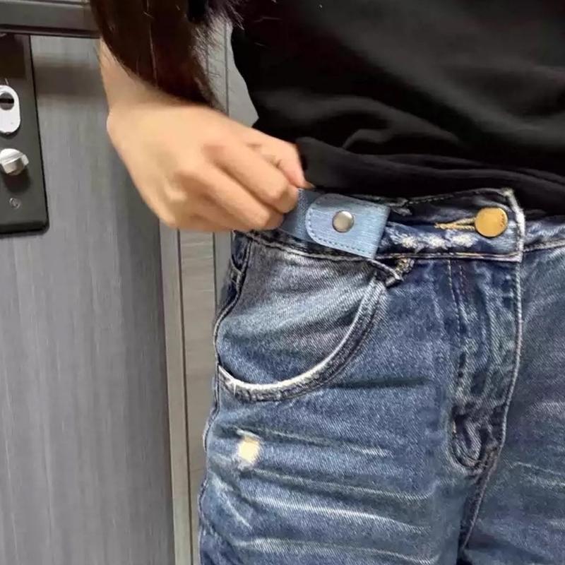 Invisible Adjustable Waistband Belt For Pants Elastics Cloth Strap Hide Design Comfortable Fit