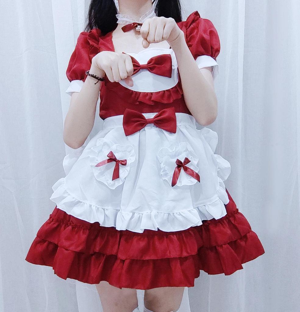 Yuexiaying Japanese Sexy Maid Lolita Cosplay Costume Dress