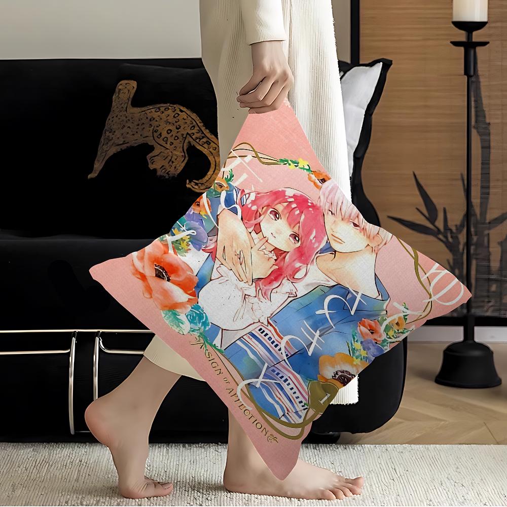 Знак привязанности Аниме Наволочка Чехол для Подушки-плед в Машину для Дивана Автомобиля Рождественский Подарок 40x40см 45x45см 16x16Inch