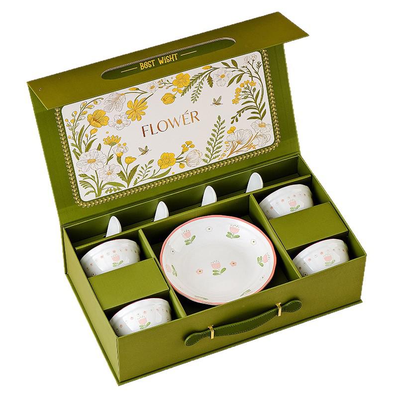 Tulip Ceramic Bowl & Plate Set - Wedding Favors & Client Appreciation Gift Box