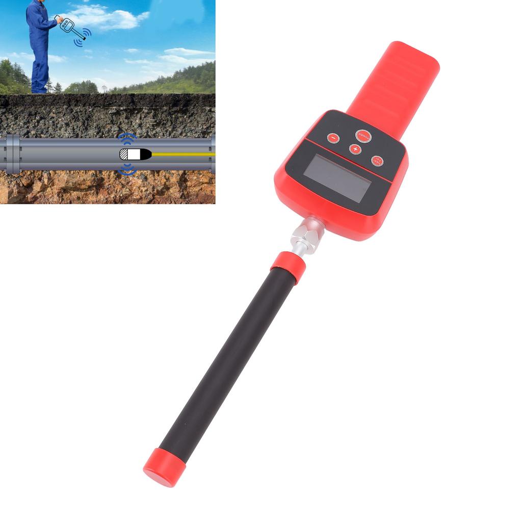 Underground Pipe Locator Portable LED Display Pipe Inspection Locator Underground Pipeline Locator Water Pipe Blockage Pipe Locatorfor Pipeline Detect