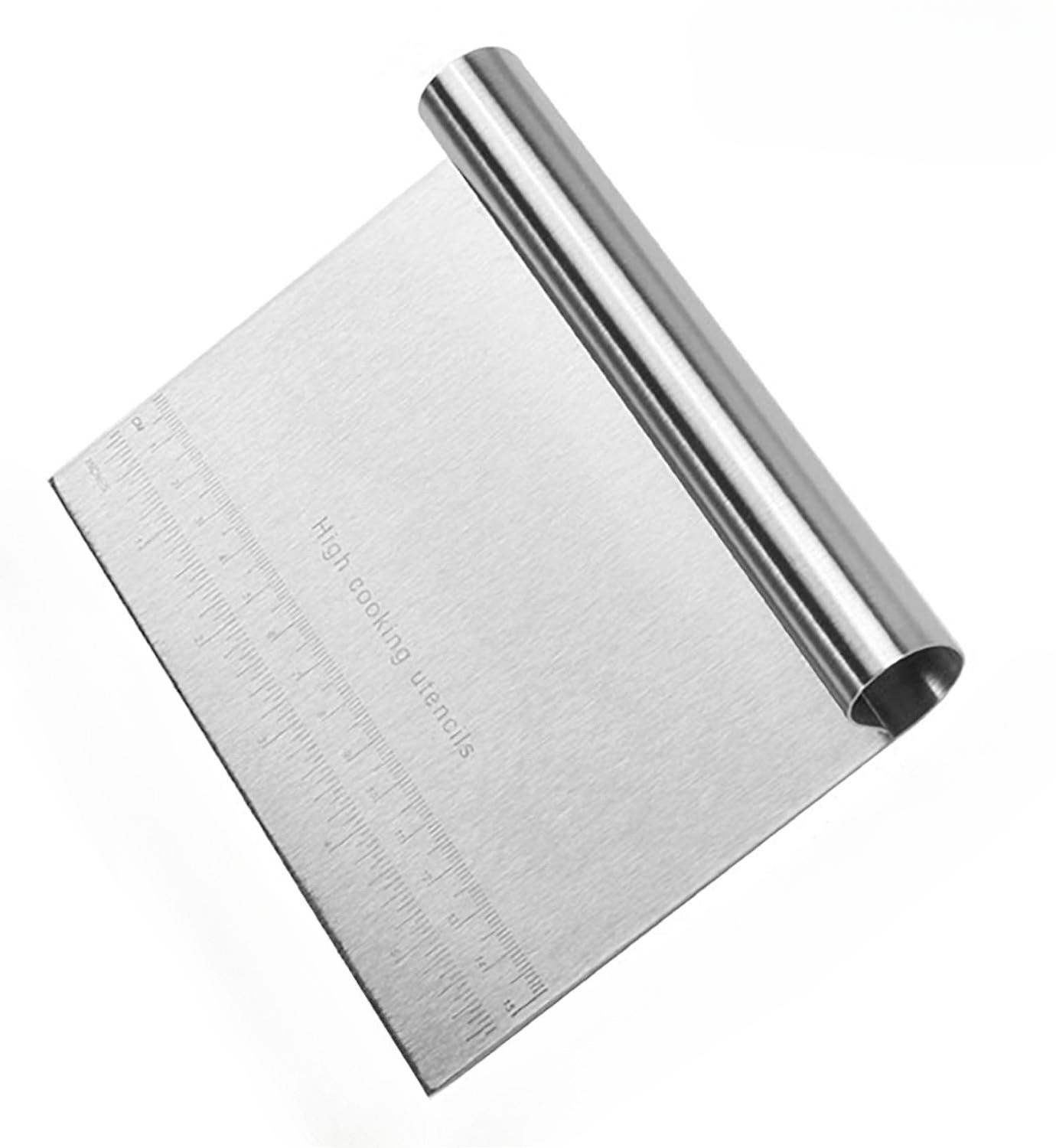 

Stainless Steel Pastry Cutter Kitchen Food Scraper Chopper Versatile Kitchen Tool for Butter Baking Bread Cake Pizza and More серебряный
