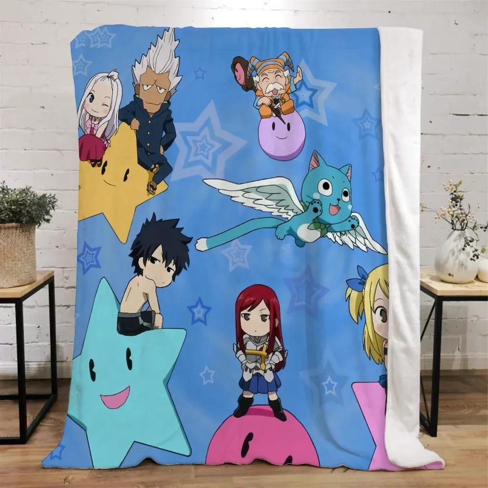 Fairy Tail Coral Warm Blankets for Cold Home and Decoration Winter Blanket Bed Microfiber Bedding Beach Towel Fluffy Plaid Throw