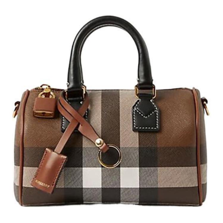 

Burberry Сумка для боулінгу в клітинку зі шкіри Міні Жіночі сумки Коричнева 806966311 Gift Set(Basic Set+Box+Shopping Bag)