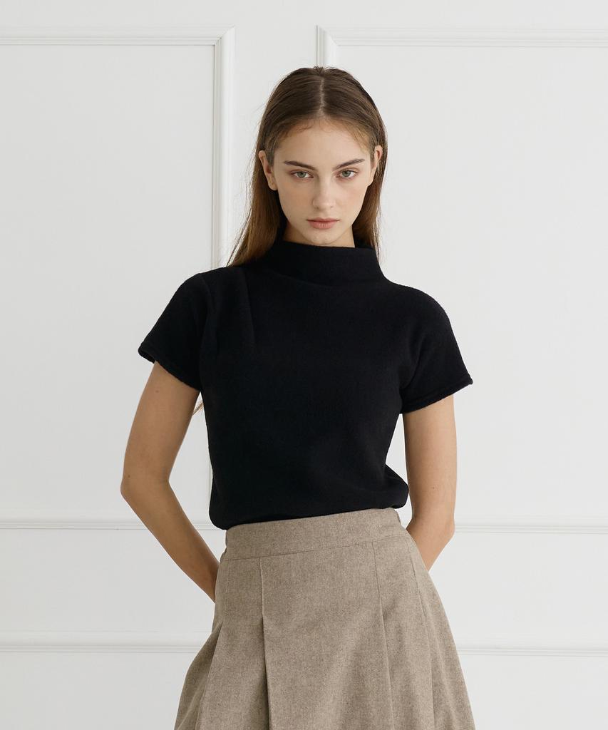 BIBYSEOB Cozy To Tuck Mock Turtleneck Black [T44]