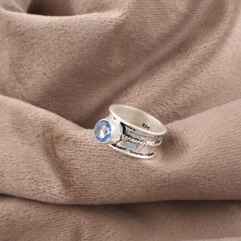 Tanzanite Handmade Gemstone Ring, 925 Solid Sterling Silver Ring Antique Jewelry, Ring For Engagement Gift