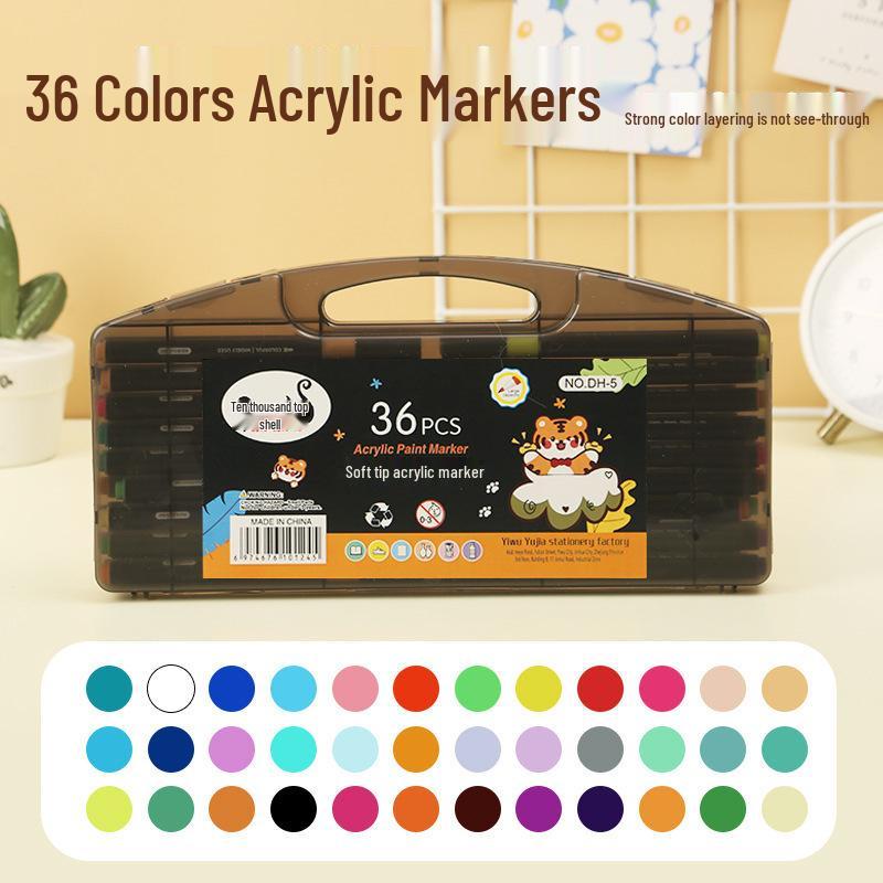 Dingdinghu Soft Tip Acrylic Graffiti Brush Marker for Kids