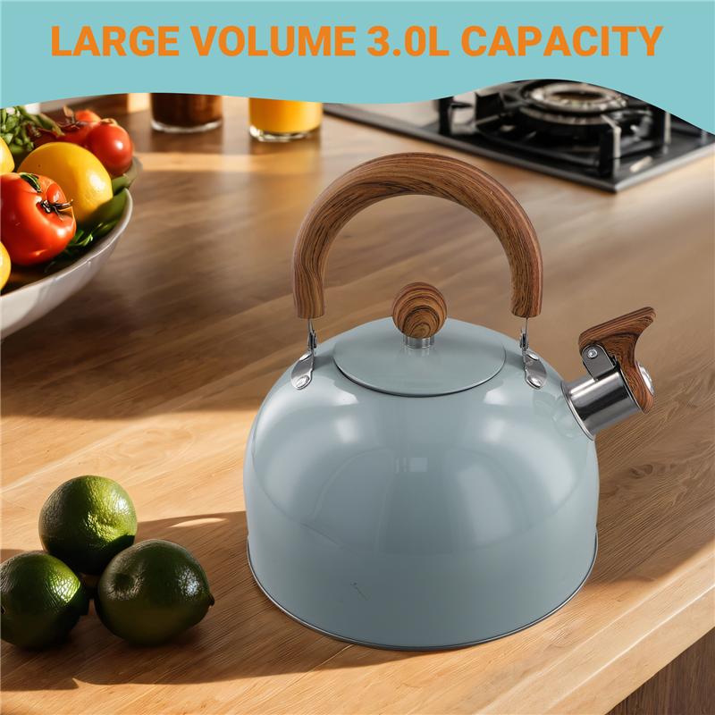 3L Liter Stainless Steel Whistle Kettle Thickened Kettle Gas Induction Cooker Universal Kettle Whistle Kettle