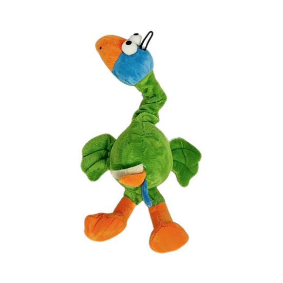 Plush Squeaky Dog Toy Long Neck Bird Dog Chew Toy Soft Stuffed Rooster Puppy Teething Toy for Dogs Interactive Play Tug-of-War
