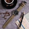Nylonowy Pasek do Zegarka Szczotkowana Klamra Quick Silver Wymienny Pasek [BISONSTRAP] Pasek, Płótno, Klamra, Zwalniacz, 20mm, Khaki,