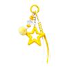 Star Keychain with Decorative Ball and Acrylic Charm, Spring-Gate Clasp and Cord Details for Keys, Bags, and Zipper Pulls