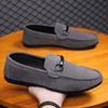 Lightweight Men's Non-Slip Loafers: Bean Design, Thick Sole, Ideal for Driving, Formal Events, Weddings, and Work.